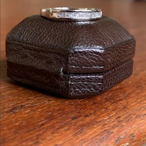 Vintage 14kt White Gold Diamond Baguette Band